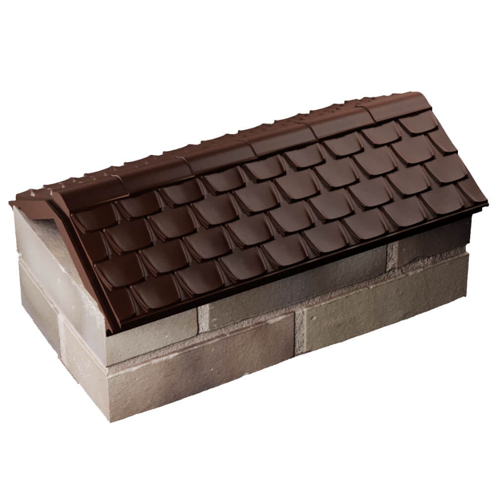 Парапет Zking Эльбрус Коричневый с посадкой на 1 кирпич (255мм) в Астрахани фото