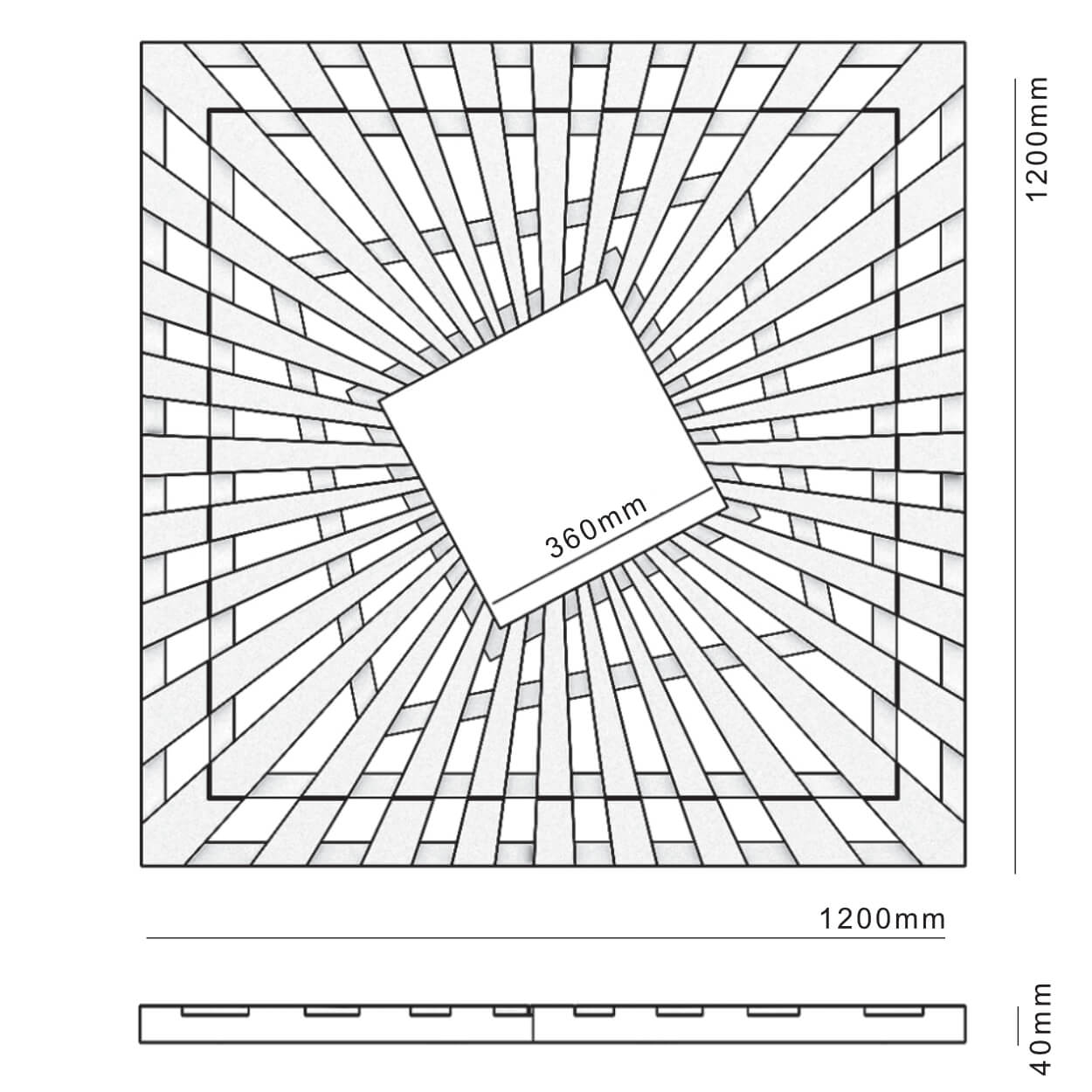Приствольная решетка для дерева ZKING ATMOSPHERE 1.2х1.2м Черная в Астрахани фото