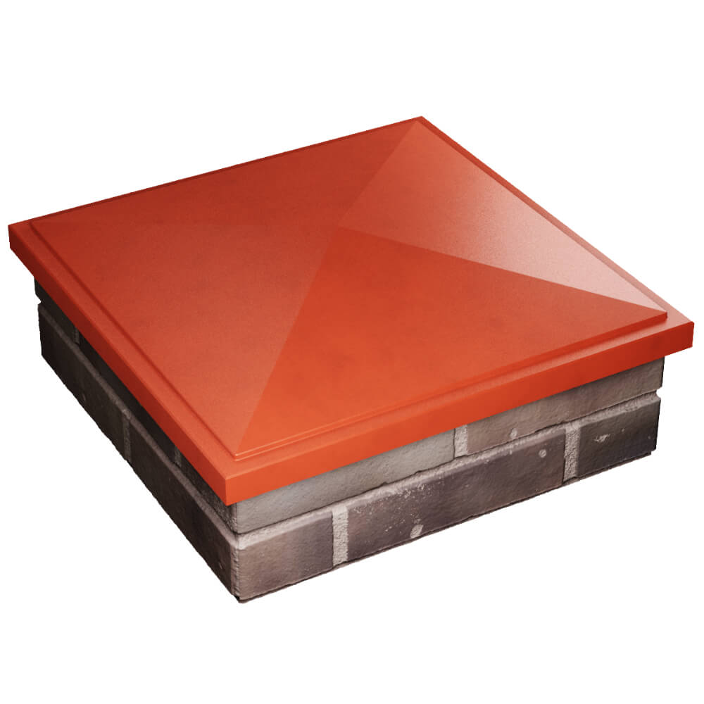 Колпак Zking БонаМоно Красный на столб 2х2 кирпича (515х515, 530х530мм) в Астрахани фото