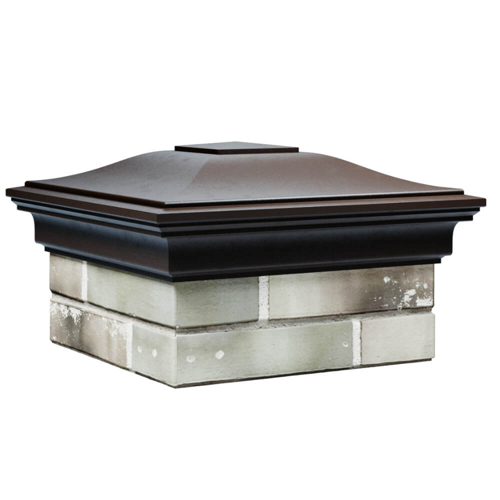 Колпак Zking Монблан Коричневый на столб 1.5х1.5 кирпича (385х385мм) в Астрахани фото