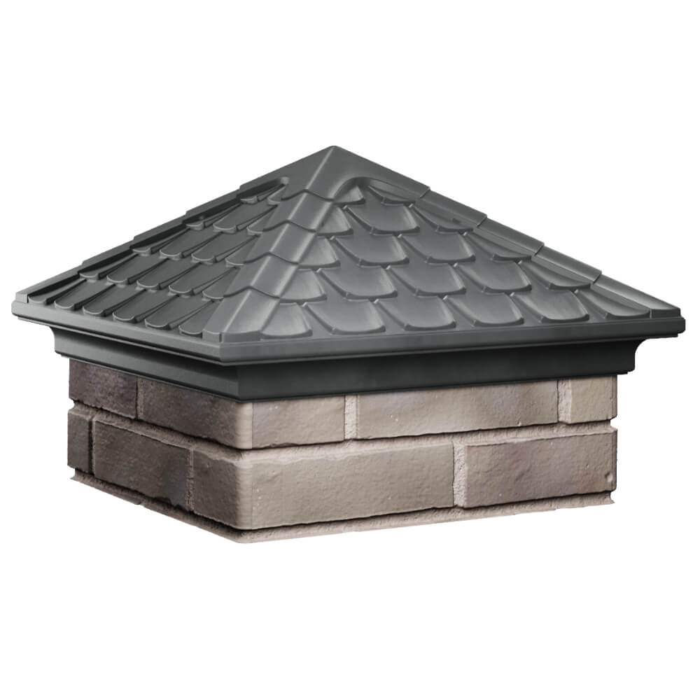 Колпак Zking Эльбрус Серый на столб 1.5х1.5 кирпича (385х385мм) в Астрахани фото