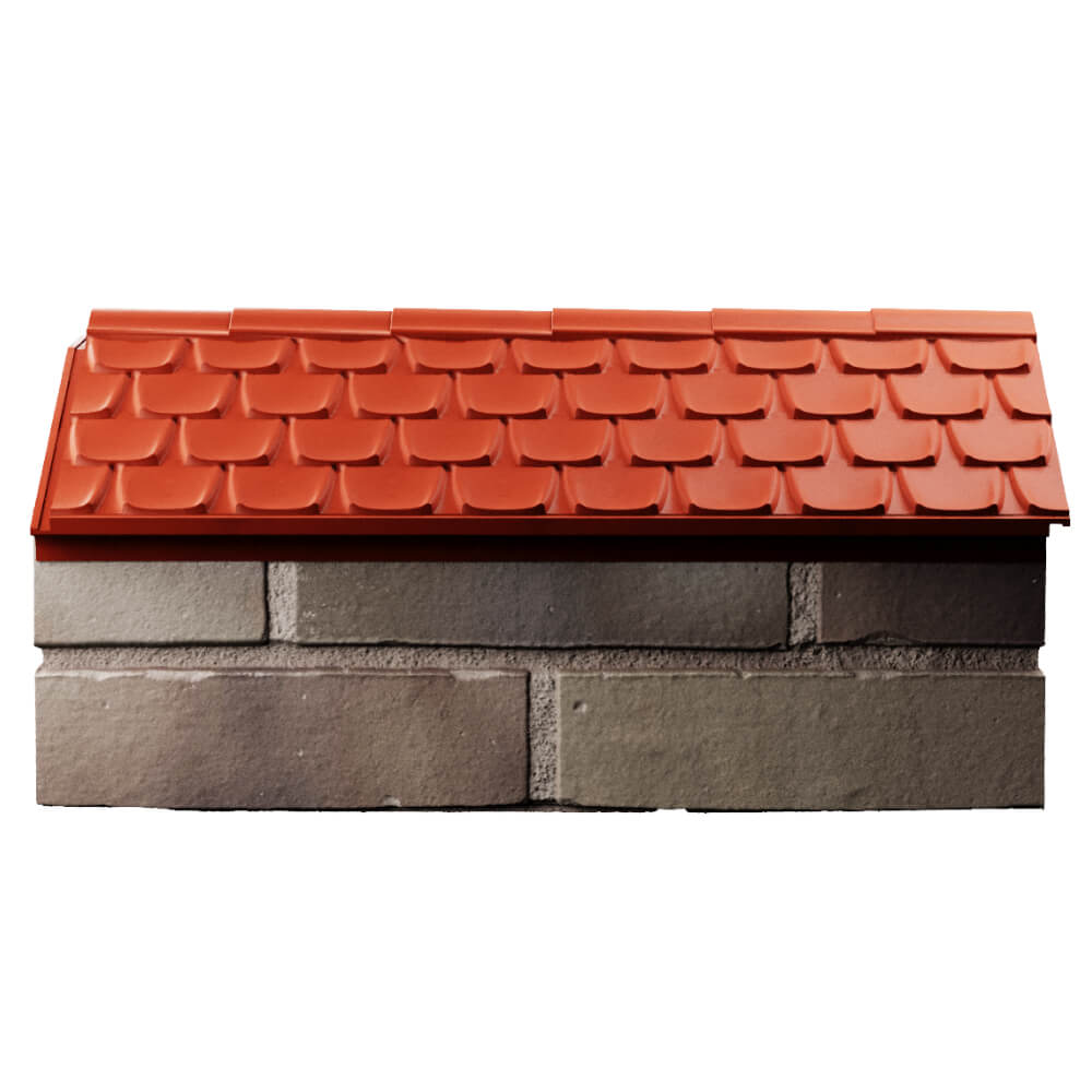 Парапет Zking Эльбрус Красный с посадкой на 1 кирпич (255мм) в Астрахани фото