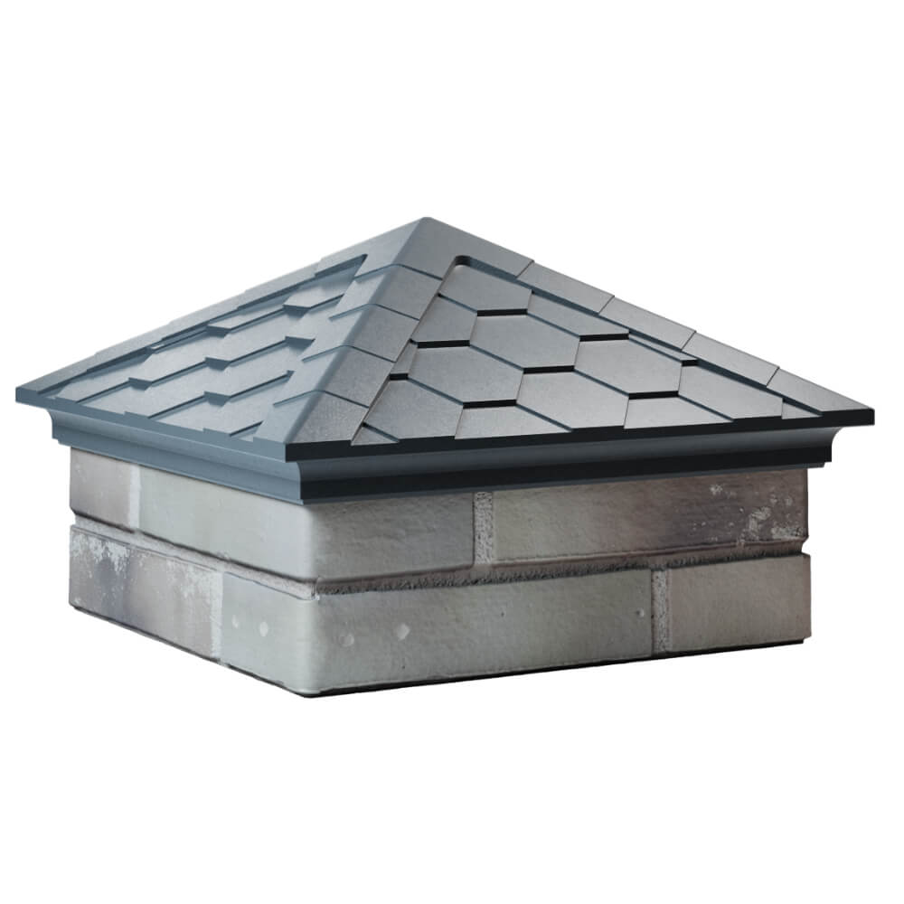 Колпак Zking Эверест Серый на столб 1.5х1.5 кирпича (390х390мм) в Астрахани фото