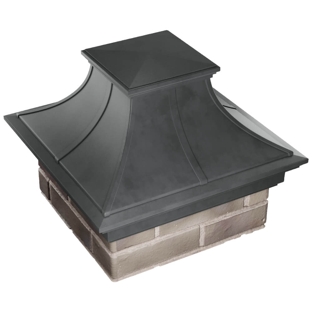 Колпак Zking Монблан Премиум Серый на столб 1.5х1.5 кирпича (385х385мм) в Астрахани фото