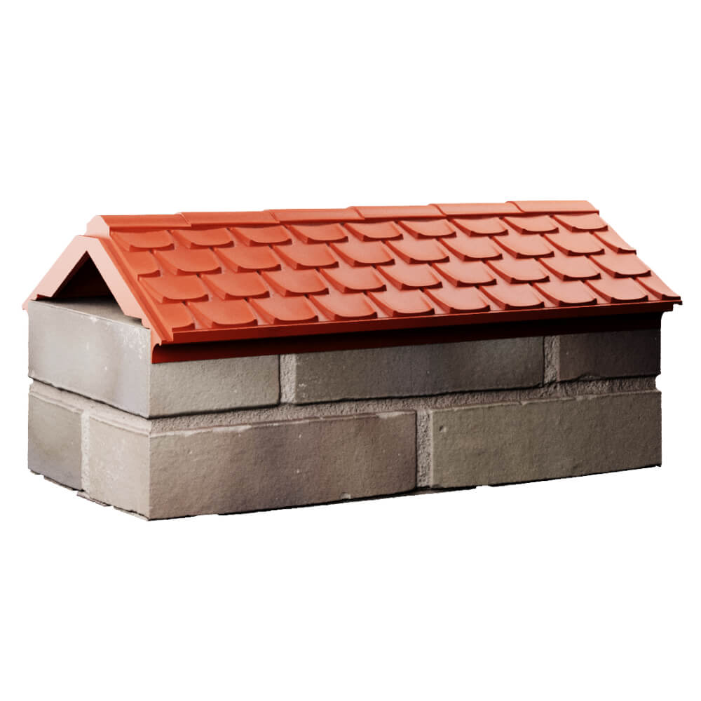 Парапет Zking Эльбрус Красный с посадкой на 1 кирпич (255мм) Астрахань фото