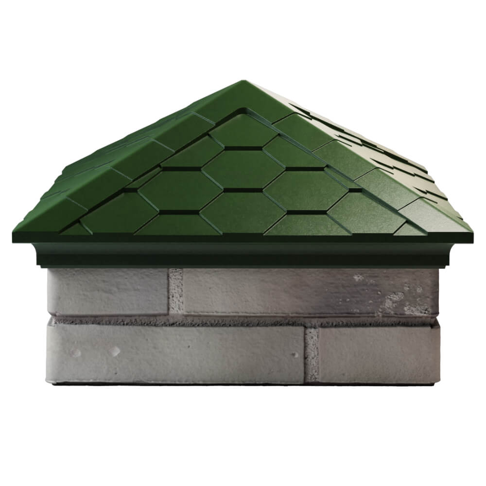 Колпак Zking Эверест Зеленый на столб 1.5х1.5 кирпича (390х390мм) Астрахань фото